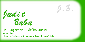 judit baba business card